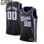 Maillot NBA Sacramento Kings Personnalisable Nike 2023-24 Icon Edition Noir Swingman - Enfant